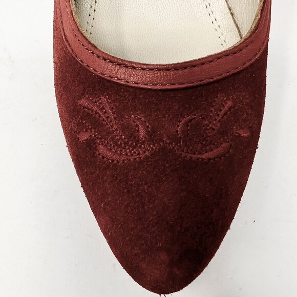 Spieth & Wensky Valeska Womens Pump Leather Suede Red Bow Accent  Heel Sz 38 - Picture 5 of 11